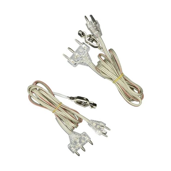 Three WOT Fencing Sabre Body Cord, Two-pin Plug Clear Wire (Set of 2) - New - Picture 4 of 6